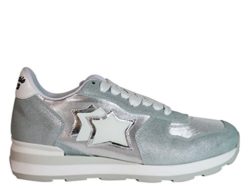ATLANTIC STARS Women’s VEGACAA86B Silver Leather Sneakers
