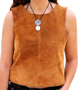 Baba Geniuse International Women’s Suede Leather Western Lastest Shirt Size Small to 4XL