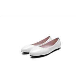 Baqijian Large Size 34-45 Women Patent Leather PU Flat Shoes Casual Ladies Ballet Shoes Round He ...