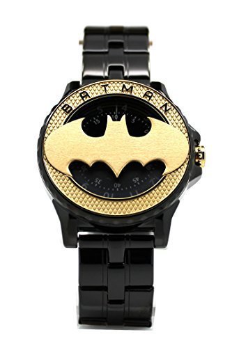 Batman 75th Year Limited Edition Rotator Mens Gold-toned Logo Watch (Bat5113)