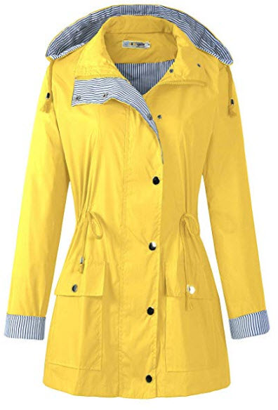 BBX Lephsnt Women’s Waterproof Jacket Hooded Lightweigth Raincoat Active Outdoor Trench Co ...