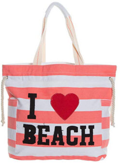Pier 17 Beach Bags – Extra Large Waterproof Canvas Striped Beach Bag Tote For Women  pink  ...