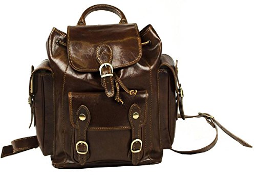 Brown Leather Backpack by David Van Hagen