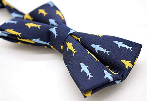 Carahere Mens Bow Ties Handmade Pre-Tied Pattern Bow Ties For Men shark pattern