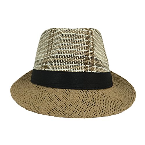 COMVIP Adult Child Gangster Cap Fedora Panama Beach Sun pp Straw Hat