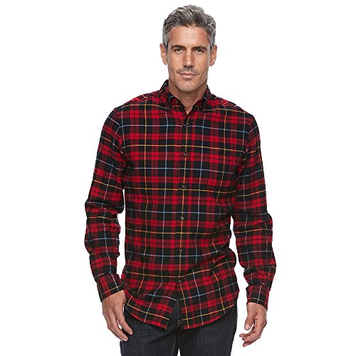 Croft & Barrow Men’s True Comfort Plaid Classic-Fit Flannel Button-Down Shirt