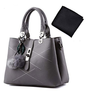 CureAL Women’s Handbag Tote Bag Spring PU Leather, grey