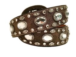 3D Belt Belt style 960 Brown with Clear Stones
