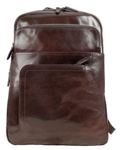 Genuine Leather Backpack, Leather backpack Medium Dark Brown – Time Resistance