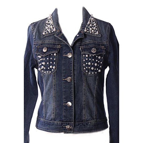 Imported 100% Cotton Ladies Long Sleeve Denim Jean Jacket with Pea ...