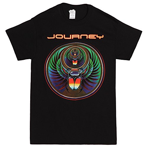 Journey Scarab Logo Adult Black T-shirt by FEA