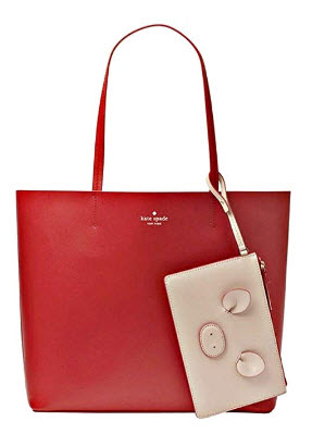 Kate Spade Year Of The Pig Little Len Leather Large Tote Handbag