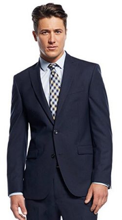 Kenneth Cole Navy Striped 100% Wool Two Button New Men’s Sport Coat.