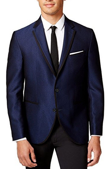 Kenneth Cole Slim Fit Navy Textured Two Button new Men’s Sport Coat.