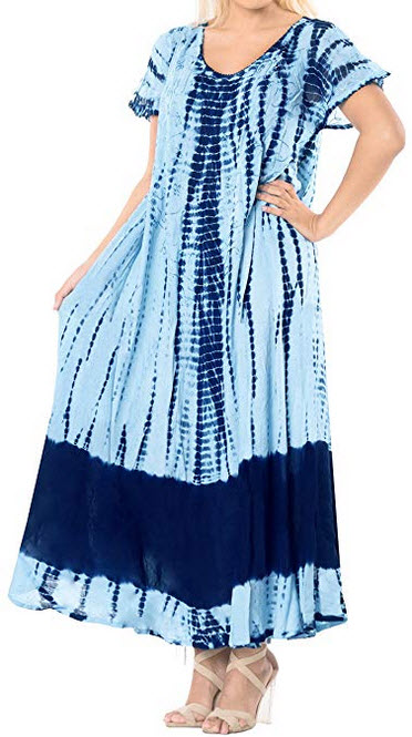 LA LEELA Women’s One Size Beach Dress Tube Dress One Size blue