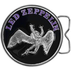 Led Zeppelin – Mens Led Zeppelin – Circle Swan Belt Buckle Black by Old Glory