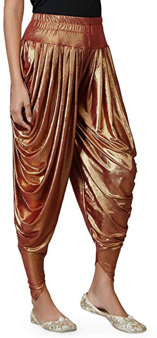 Legis Shimmer Blend Relaxed Comfortable Dhoti Pants Yoga Fitness Active Wear for Women , maroon