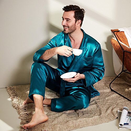 LilySilk Silk Pajamas Set For Men Summer 22 Momme Most Comfortable Sleepwear