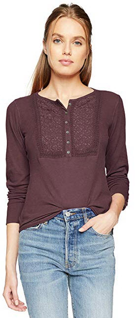 Lucky Brand Women’s Novelty Thermal Top port royale