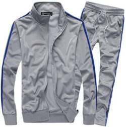 MACHLAB Men’s Athletic Full Zip Running Tracksuit Sports Set Casual Sweat Suit gray