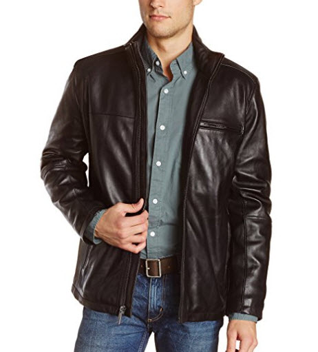 Marc New York by Andrew Marc Men’s Slade Smooth Lamb-Leather Jacket.