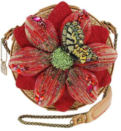 Mary Frances Happy Bloom Beaded Floral, Butterfly Novelty Handbag