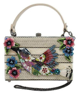 MARY FRANCES Spread Your Wings Embellished Hummingbird Top-Handle Bag