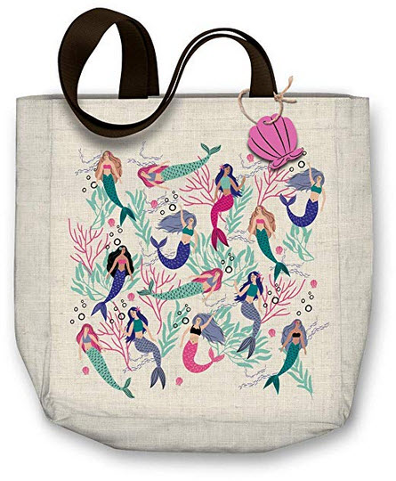 Molly & Rex Mermaids Canvas Tote Bag