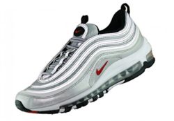 nike Womens Air Max 97 OG QS Running Trainers 885691 Sneakers Shoes metallic silver varsity red