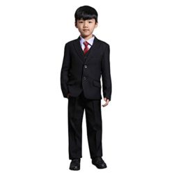 NIMBLE Boys Baby 3 Piece Formal Suit Set Jacket Vest Trousers 2-14Y Black