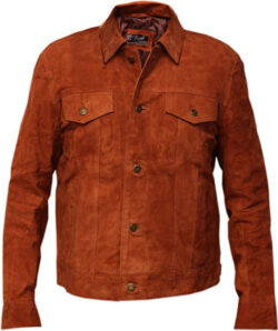 RSH LeathercraftHugh Jackman Tan Brown Real Suede Leather Jacket