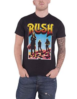 Rush T Shirt Limits Band Logo Hemispheres Official Mens Black