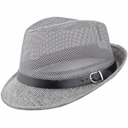 Samtree Fedora Hat, Braid Straw Short Brim Jazz Panama Cap