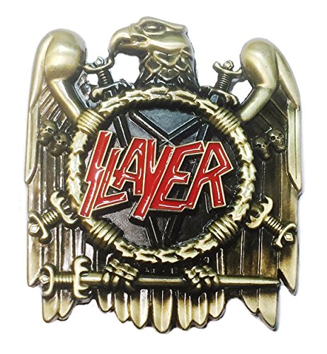 Slayer Thrash Metal Band Metal/Enamel Belt Buckle by Main Street 24/7