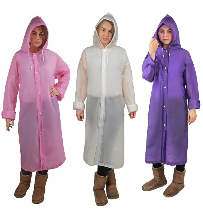 Wealers Adult Long Raincoat with Hood EVA Material Breathable and Lightweight Reusable Unisex Ra ...