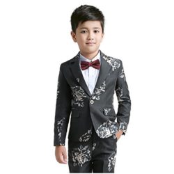 Yuanlu Formal Boys Suit Kids Toddler Dresses Tuxedo Suits Blazer Pants Vest Shirt and Bow Tie
